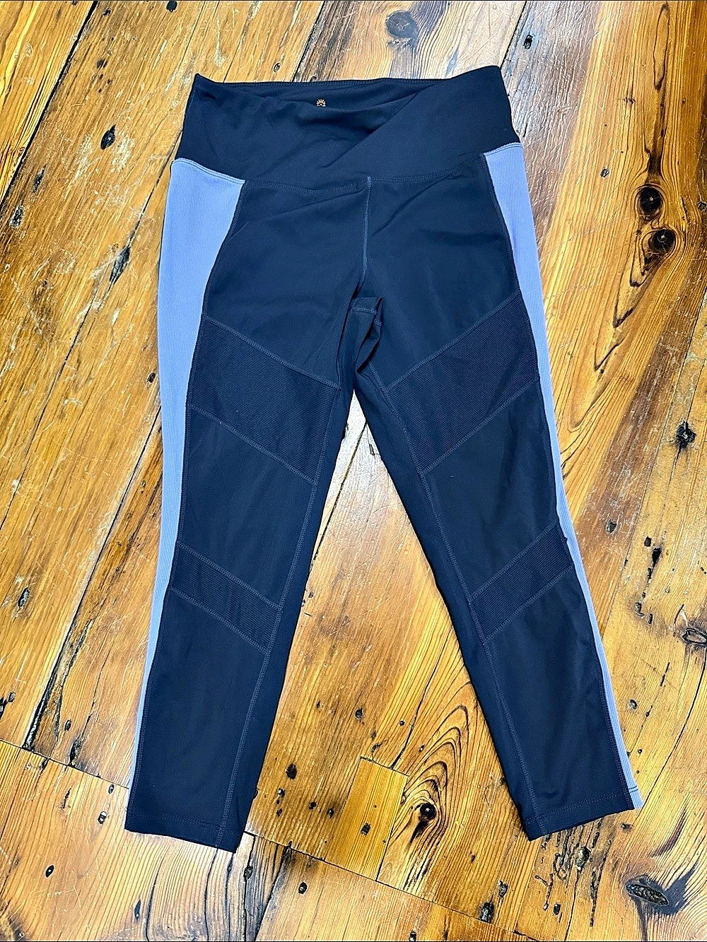 tangerine Purple Cropped Leggings Color Block Athletic Leggings Size Large